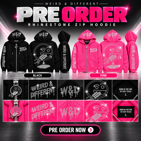 W&D Rhinestone Zip Hoodie